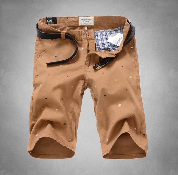 Abercrombie Fitch Hombres Algodón con la flor Patalón Corto AF7538